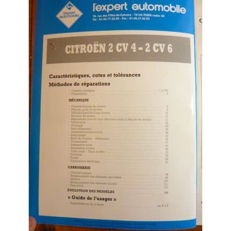 2CV -87 Revue Technique Citroen