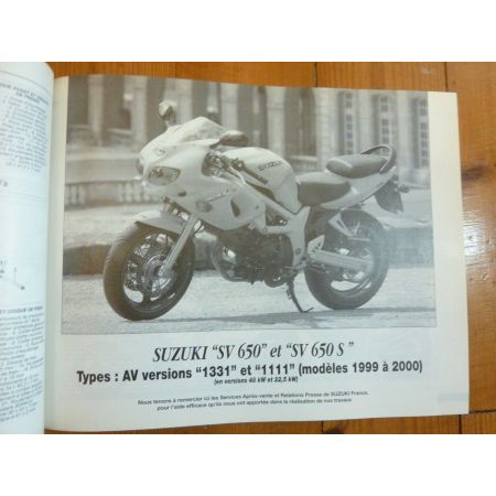 SV650 Varadero Revue Technique moto Honda Suzuki