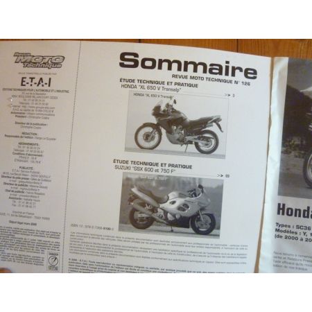XL650V GSX600 750F Revue Technique moto Honda Suzuki