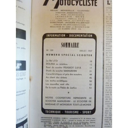 Scooter Hobby Revue Technique moto Manurhin