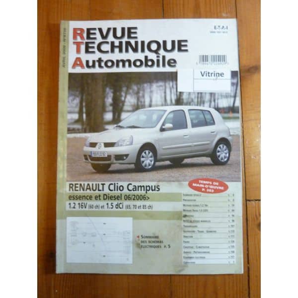 Clio Campus 06- Revue Technique Renault