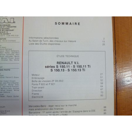 S150 TI Revue Technique PL Renault RVI