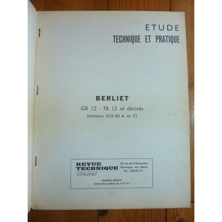 GR12 TR12 Revue Technique PL Berliet