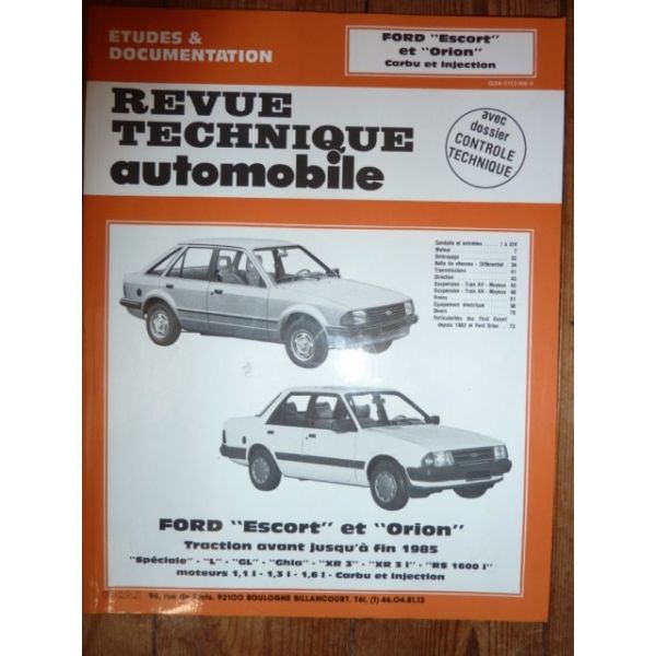 Escort Orion Revue Technique Ford