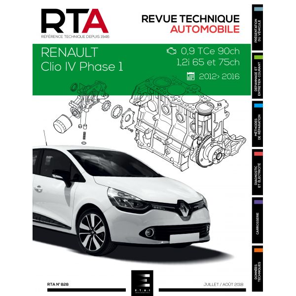 Clio IV Ph.1 0.9 TCe 1.2i  12-16 Revue Technique RENAULT