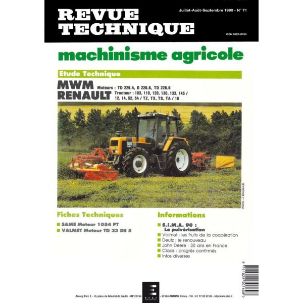 103 à 145  Revue Technique Agricole Renault