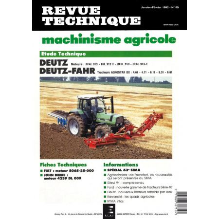 AGROSTAR DX Revue Technique Agricole Deutz Fahr