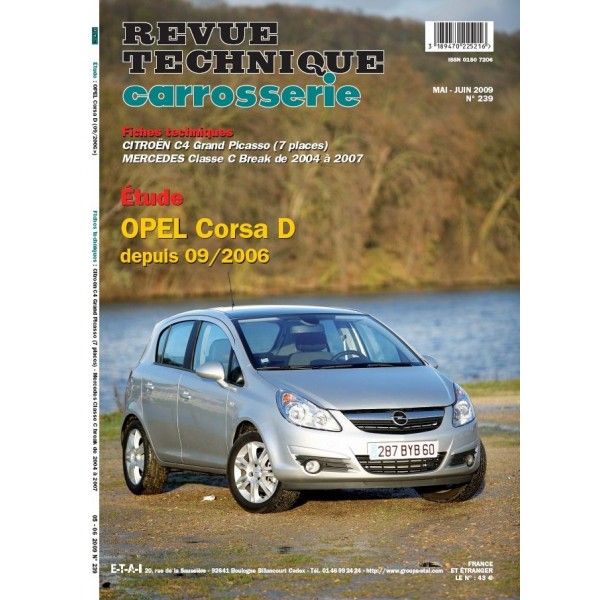 CORSA D  06- Revue Technique Carrosserie OPEL
