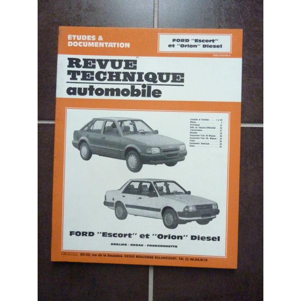 Escort - Orion Diesel  Revue Technique FORD