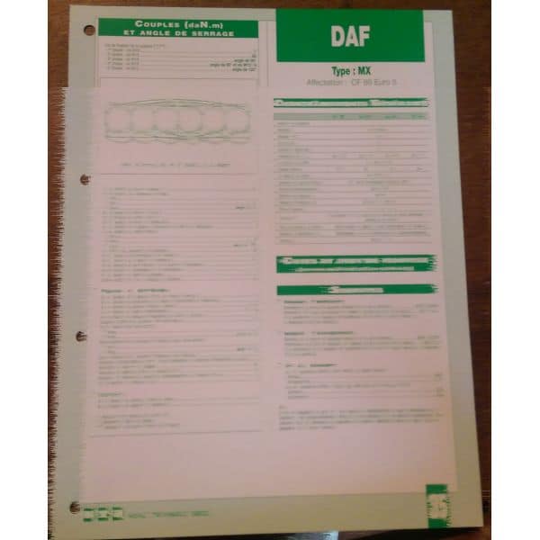 MX  Fiche Technique Daf