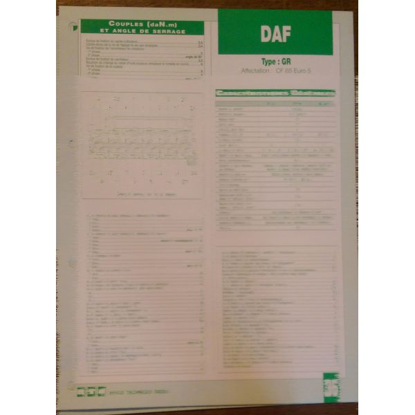 GR - CF65 euro 5  Fiche Technique Daf