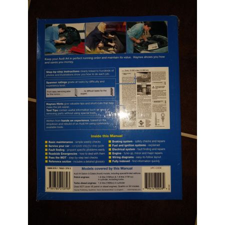 A4 Petrol Die 95-00 Revue technique Haynes AUDI Anglais