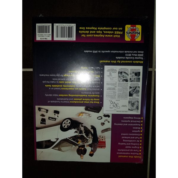 Corolla 03-13 Revue technique Haynes TOYOTA Anglais