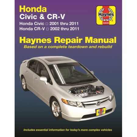 Civic  - CR-V 02-11 Revue technique Haynes HONDA Anglais