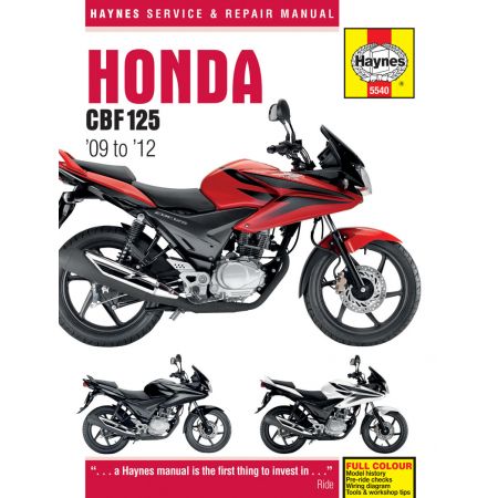 CBF125 09-16 Revue technique Haynes HONDA Anglais