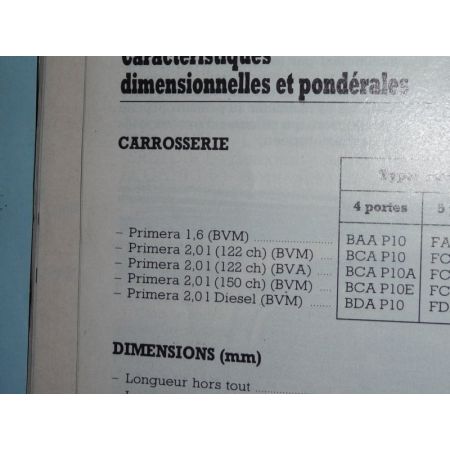 Primera Revue Technique Nissan