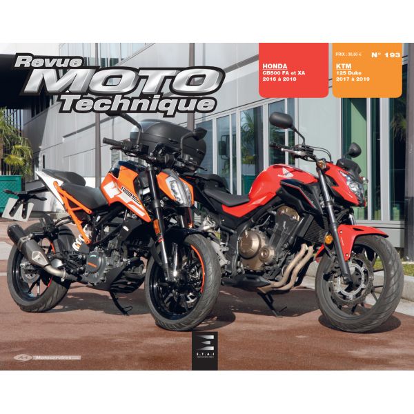 DUKE 125 & CB500 FA- XA-RA -  Revue Technique HONDA KTM