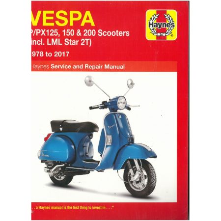 P PX 125 150 and 200 Revue technique Haynes VESPA Anglais