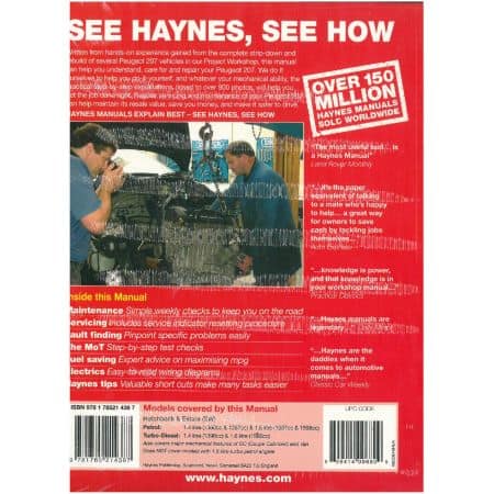 207  06-13 Revue technique Haynes PEUGEOT Anglais