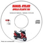 ATLANTIC 500 -02 Manuel Atelier CDROM APRILIA Anglais