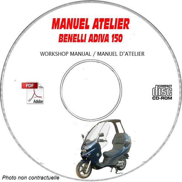 ADIVA 150 -00 Manuel Atelier CDROM BENELLI Anglais