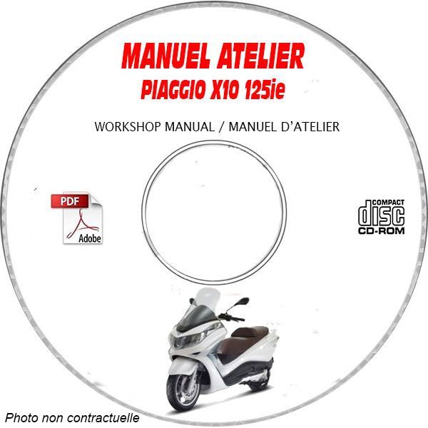 X10 125ie -13 Manuel Atelier PIAGGIO CDROM FR