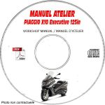 X10 EXECUTIVE 125ie ABS -13 Manuel Atelier PIAGGIO CDROM FR