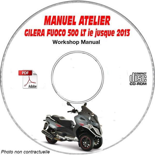 CD-RO Support -- FUOCO 500 LT ie Manuel Atelier CDROM GILERA FR Expédition 