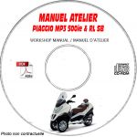 MP3 500ie RL Sport Business 11 Manuel Atelier CDROM PIAGGIO Revue technique