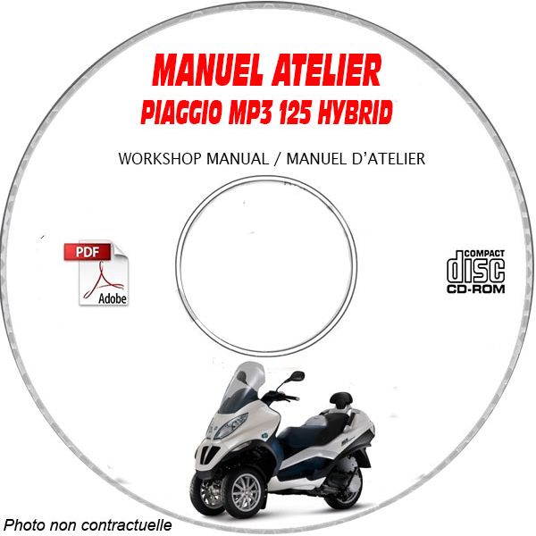 MP3 125 Hybrid - Manuel Atelier PIAGGIO CDROM Revue technique