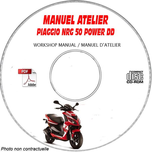 Manuel Atelier CDROM PIAGGIO FR Expédition Inclus Support NRG 50 POWER DD 