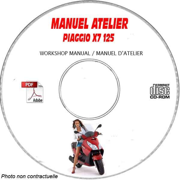 X7 EVO 125ie -08 Manuel Atelier PIAGGIO CDROM FR