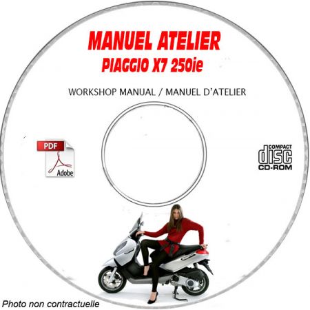 X7 250ie -07 Manuel Atelier PIAGGIO CDROM FR
