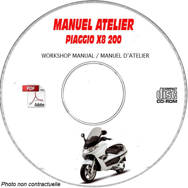 X8 200 Manuel Atelier CDROM PIAGGIO FR