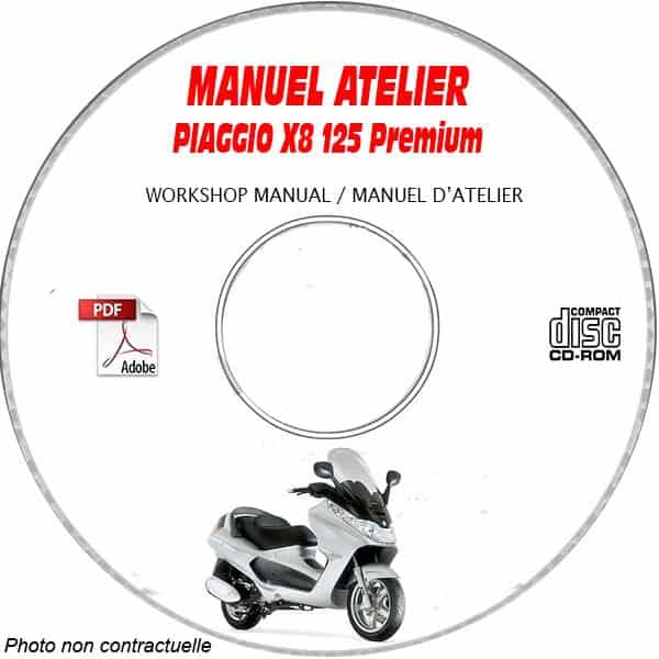 X8 125 PREMIUM Euro3 -07 Manuel Utilisateur PIAGGIO CDROM FR