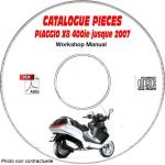 X8 400 ie -07 Catalogue Pièces CDROM PIAGGIO Anglais