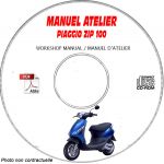 ZIP 100 4 temps -08 Manuel Atelier PIAGGIO CDROM FR