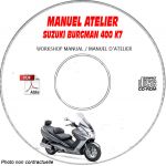 BURGMAN 400 2007 Manuel Atelier CDROM SUZUKI Anglais