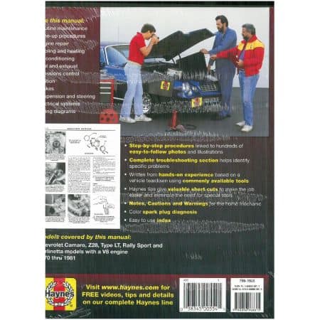 Camaro 70-81 V8 Revue technique Haynes CHEVROLET Anglais
