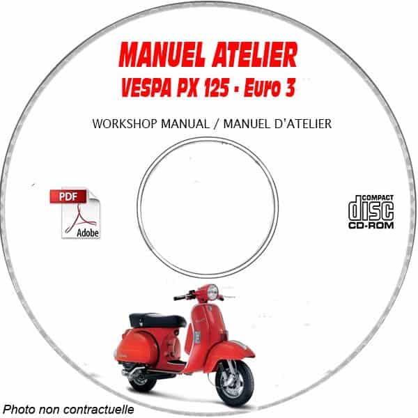 PX 125 Euro 3 -07 Manuel Atelier CDROM VESPA FR