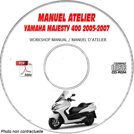 MAJESTY 400 05-07 Manuel Atelier CDROM YAMAHA Anglais