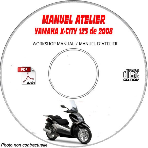 X-CITY 125 08  Manuel Atelier CDROM YAMAHA FR