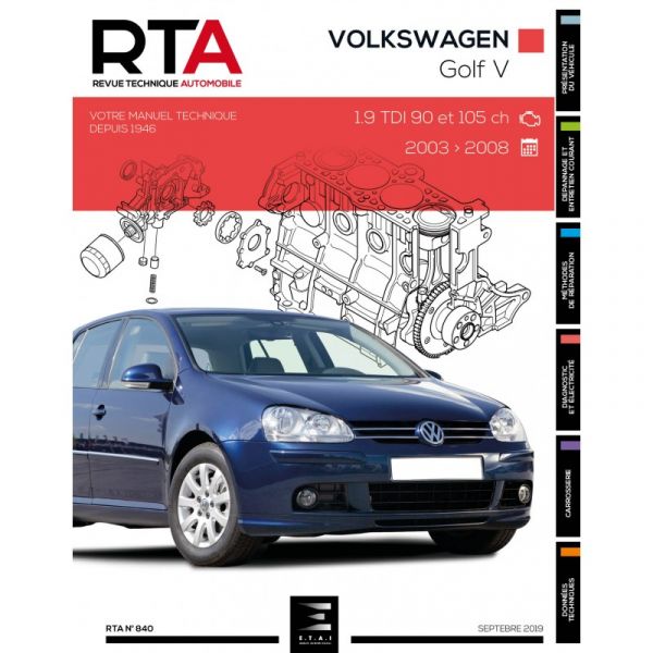 GOLF V 03-08   Revue Technique VW