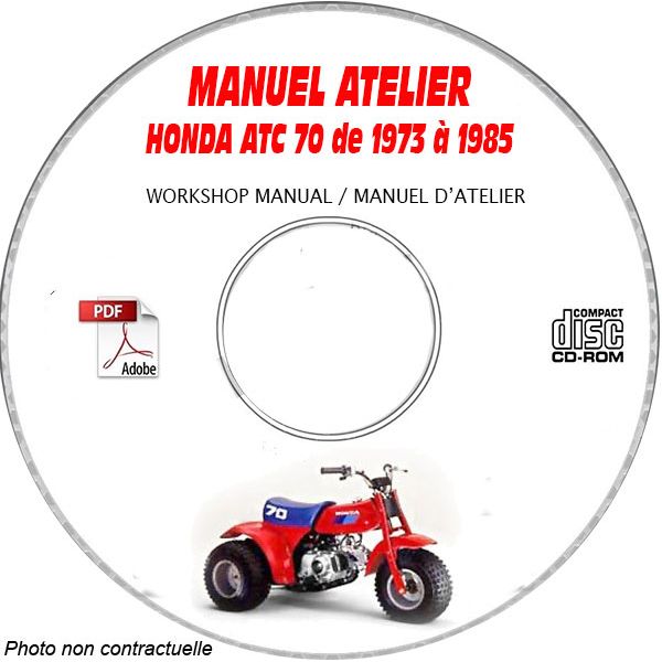 ATC 70 73-85 Manuel Atelier CDROM HONDA Anglais