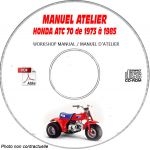 ATC 70 73-85 Manuel Atelier CDROM HONDA Anglais