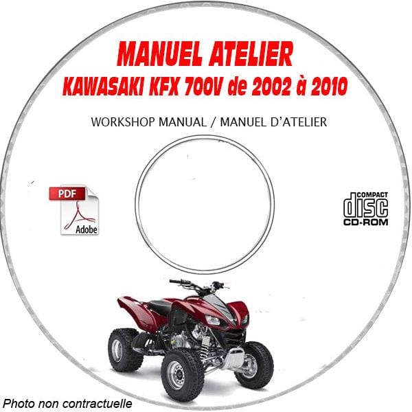 KFX 700V 03-07 Manuel Atelier CDROM KAWASAKI Anglais