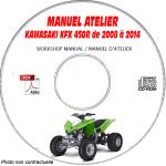 KFX 450R08- 10 Manuel Atelier CDROM KAWASAKI Revue technique