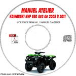 KVF 650 BRUTE FORCE 06 Manuel Atelier CDROM KAWASAKI anglais