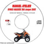 MAXXER 300 -05 Manuel Atelier CDROM KYMCO Anglais