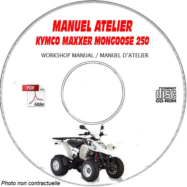 MAXXER 250 -05 Manuel Atelier CDROM KYMCO Anglais